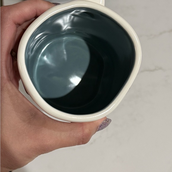 Rae Dunn White and Blue Heralding Angel “JOY TO THE WORLD” Mug NWT - Picture 7 of 8